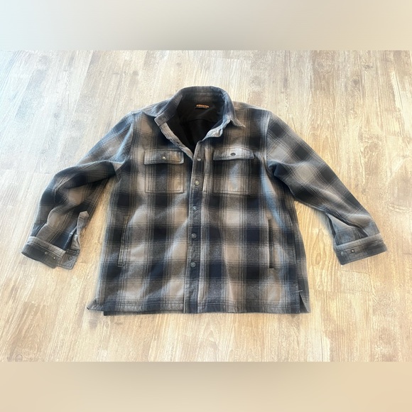 Barely used Mens Ridgecut XL flannel work coat with pressed fleece lining - Picture 1 of 5